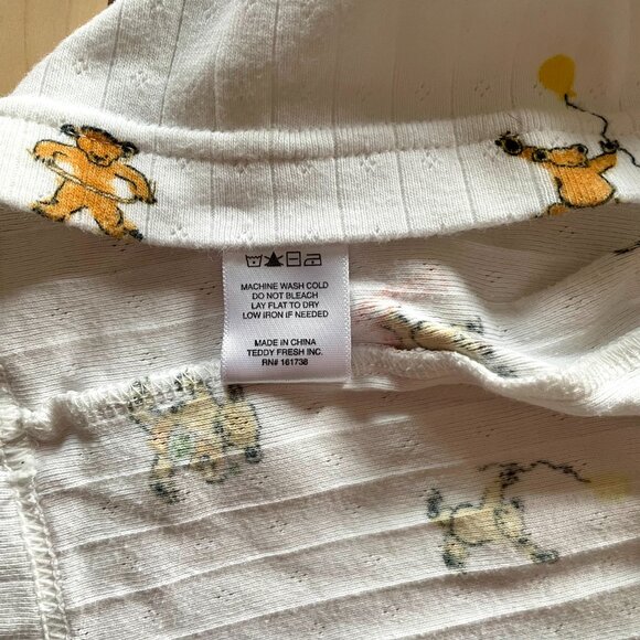 Teddy Fresh Women's White Pointelle Top Blouse with Little Bears size Medium - Picture 6 of 6